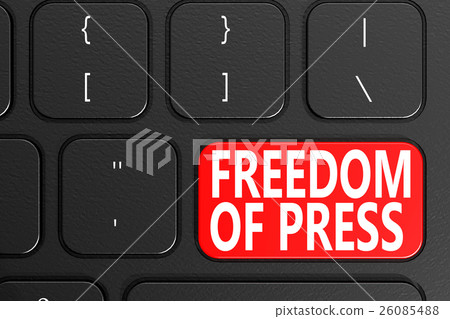 Freedom Of Press on black keyboard 26085488