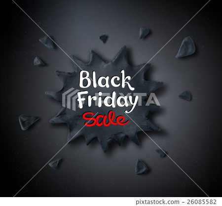 Black Friday lettering and plasticine banner 26085582