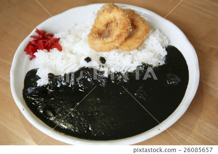 Squid ink curry 26085657