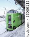 Hakodate station railway in snow 26086112