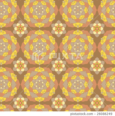 Seamless hand drawn mandala pattern. 26086249