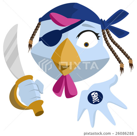 Bird Pirate with saber shows black mark. Blue Bird Pirate with saber shows black mark. Blue 26086288