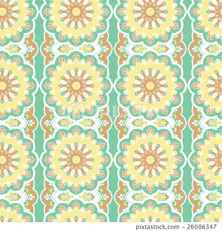 Seamless hand drawn mandala pattern. Seamless hand drawn mandala pattern. 26086347