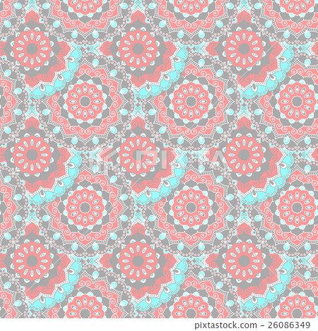 Seamless hand drawn mandala pattern. Seamless hand drawn mandala pattern. 26086349