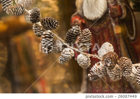 Pine cones. Christmas decor. New year. Pine cones. Christmas decor. New year. 26087449