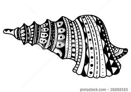 Zentangle stylized shell 26088583