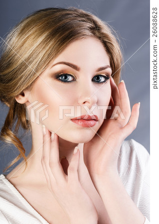 Young woman with beautiful make up. 26088628