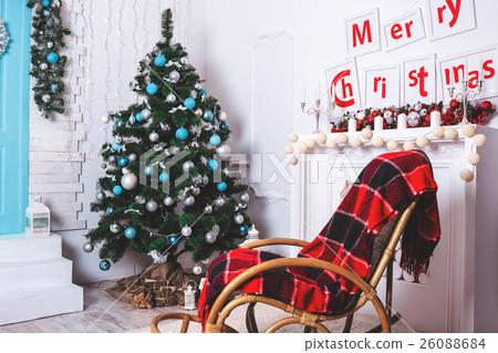 Christmas Living Room and decorated Christmas tree 26088684
