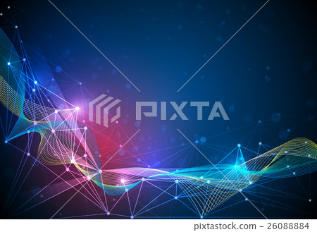 Vector Molecules, digital technology concept Vector Molecules, digital technology concept 26088884