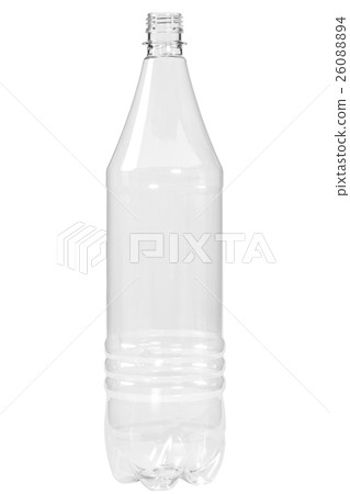 New, clean, empty plastic bottle on white 26088894