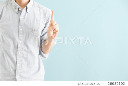 Male gesture · blue back Male gesture · blue back 26089102