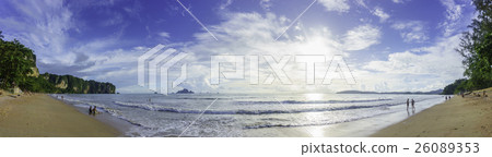 Ao Nang Beach sunset panorama at krabi, Thailand. 26089353