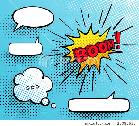 Set of speech comic bubbles Set of speech comic bubbles 26089633