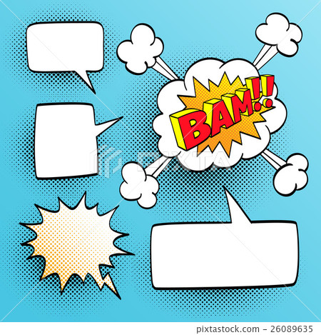 Set of speech comic bubbles. Set of speech comic bubbles. 26089635