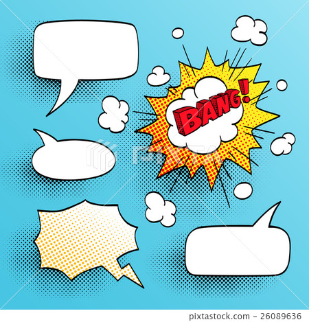 Set of speech comic bubbles. Set of speech comic bubbles. 26089636