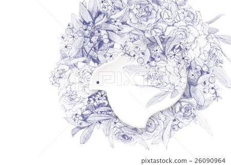Flower lease and birds 26090964