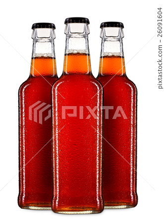 Set of beer bottles on white Set of beer bottles on white 26091604