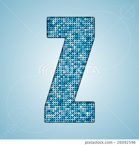 Blue sequins sings. Sequins alphabet. Eps 10. Blue sequins sings. Sequins alphabet. Eps 10. 26092596