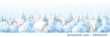 Vector winter landscape. Vector winter landscape. 26092830