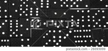 Black dominoes pieces Black dominoes pieces 26093099