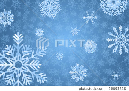 Blue winter bakground with snowflakes. Blue winter bakground with snowflakes. 26093818