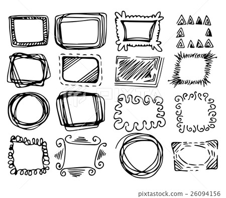 Hand drawn frames set Hand drawn frames set 26094156
