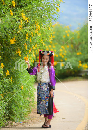 Lahu Lady in custom dress with smile. 26094167
