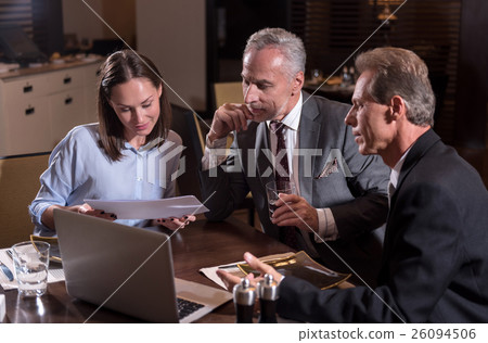 Involved business partners discussing the project 26094506