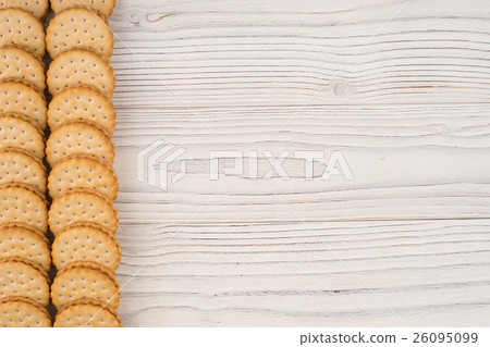 Cookies on the old wooden table. Cookies on the old wooden table. 26095099