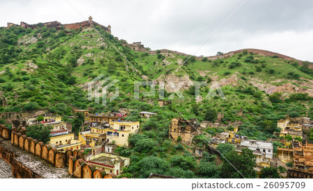 View of Amer township in Jaipur, India 26095709