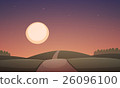 Night Cartoon Landscape 26096100