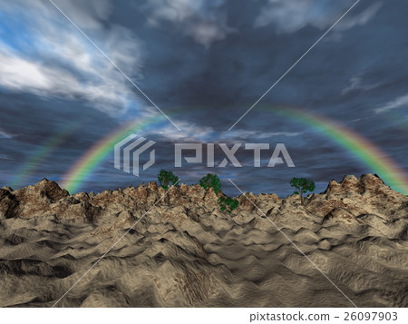 Landscape with rainbow 26097903