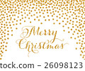 Gold confetti Christmas card 26098123