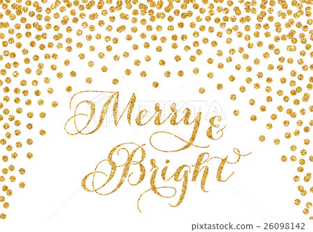 Gold glitter confetti Christmas card Gold glitter confetti Christmas card 26098142