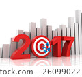 Business target for 2017 with bar chart 26099022