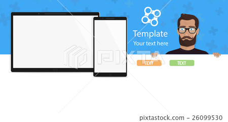 The template for a modern website with a beautiful 26099530