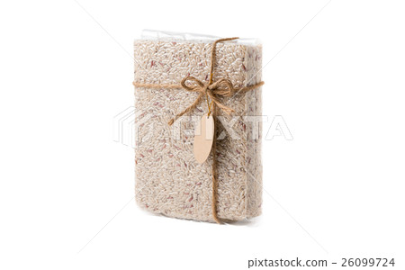 brown Jasmine rice plastic bag isolated brown Jasmine rice plastic bag isolated 26099724