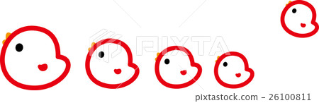 New Year's Day 2017 Rooster year chick matrix chicken 26100811