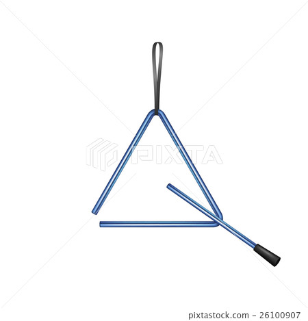 Triangle in blue design on white background Triangle in blue design on white background 26100907