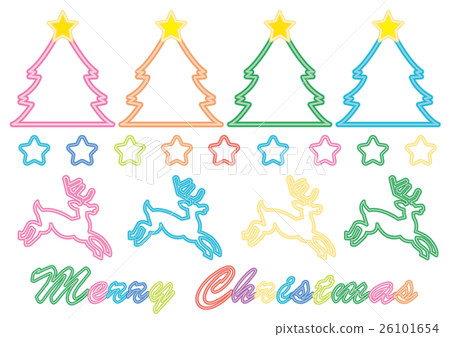Christmas Neon Set (White Background & Transparent Background) Christmas Neon Set (White Background & Transparent Background) 26101654