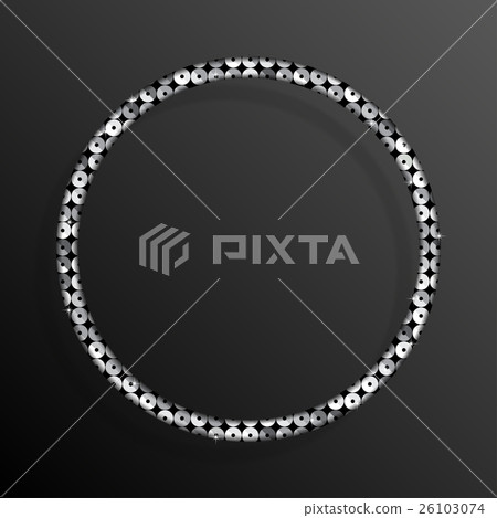 Frame Silver Sequins Circle. Glitter, sparkle. Frame Silver Sequins Circle. Glitter, sparkle. 26103074