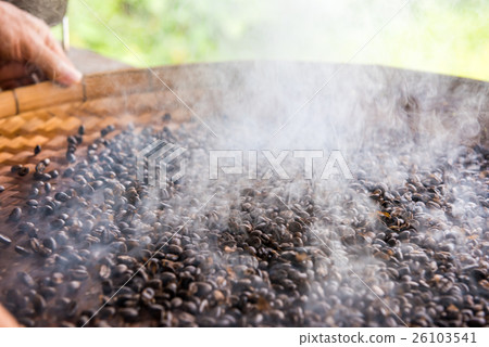coffee beans fresh roast with smoke coffee beans fresh roast with smoke 26103541