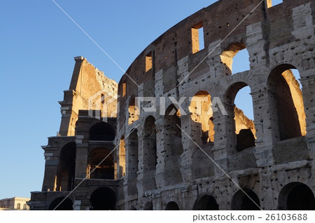 The Colosseum in the historic center of Rome The Colosseum in the historic center of Rome 26103688