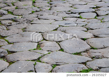 roman paved stone street close up detail 26105027
