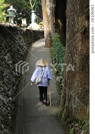 Shikoku Shrine Plant No. 21 Buddhist 'Taikyoji' Pilgrims going through the small diameter in the precincts 26106061