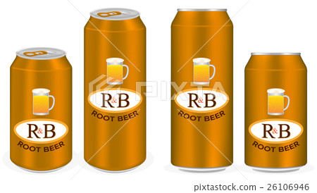root beer aluminium soft drink cans vector root beer aluminium soft drink cans vector 26106946
