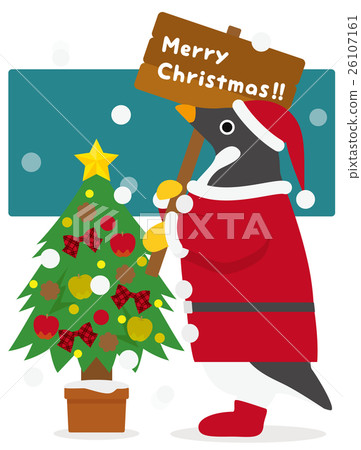 Adelie penguin Christmas 26107161