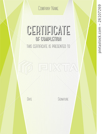 Modern Certificate of completion. Vector template 26107269