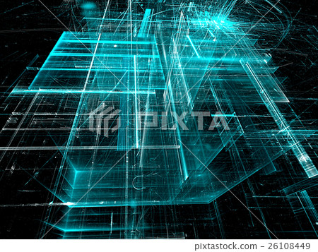 Abstract glass structure - digitally generated - Stock Illustration ...