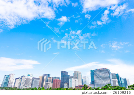 從故宮廣場的丸之內建築群的視圖 26109216